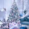 500 LED White Christmas Lights, 8 Modes 163ft Waterproof Christmas Light Outdoor Plug in with Remote Control, Clear Wire String Lights for Tree Outside